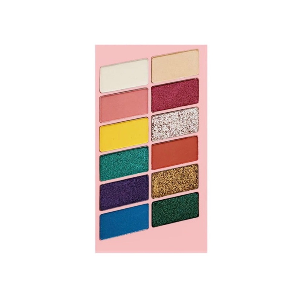 Italia Deluxe Colors Crush Matte & Shimmer Eyeshadow Palette-Cool Shimmer